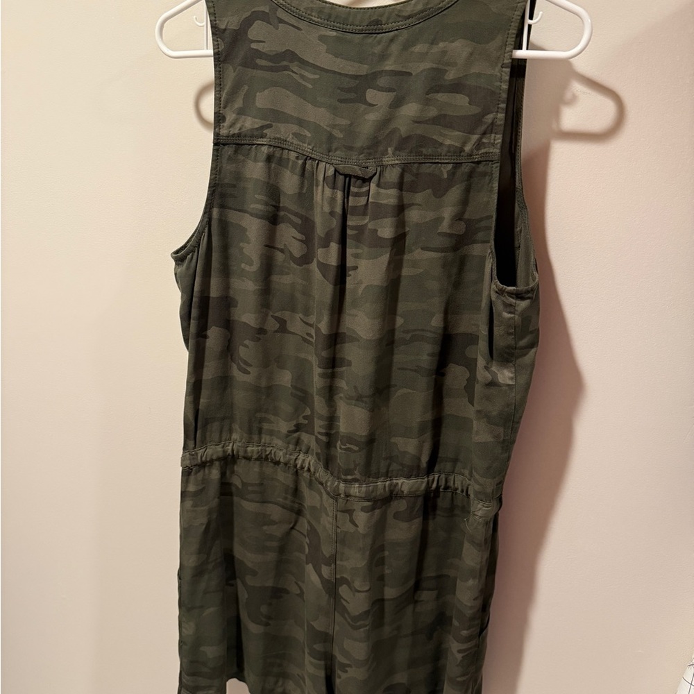 Green Camouflage Sleeveless Romper